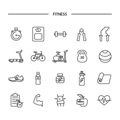 set of fitness icons