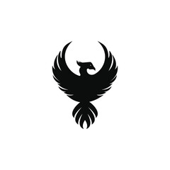 Phoenix logo design. Creative logo of mythological bird.