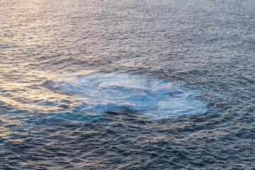 Water swirl in the middle of the ocean