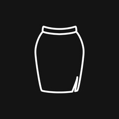 Skirt vector icon, clothing symbol isolated on background.