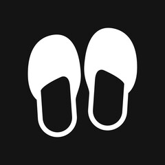 Slippers icon, vector illustration, fachion symbol isolated on background.