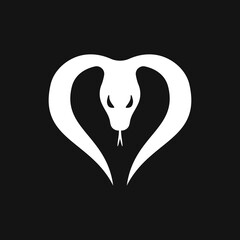 Obraz premium Snake vector icon, animal symbol isolated on background.