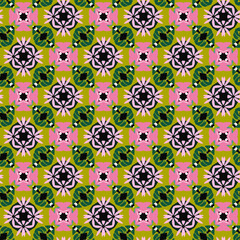 Seamless pattern, with different shades of color, flat minimal colorful