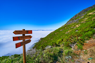 Trek to Pico Ruivo z Achada Texada. Mountain hikes on the island of Madeira