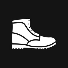 Timberland vector icon. Minimalist vector illustration of unisex modern shoes isolated on background.