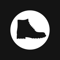 Timberland vector icon. Minimalist vector illustration of unisex modern shoes isolated on background.
