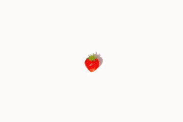  Strawberries on a white background.