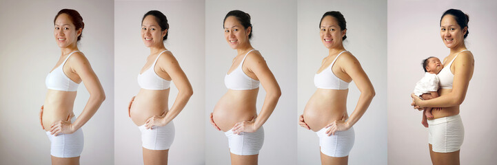 Pregnant picture of asian healthy mother