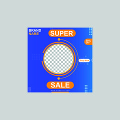 Instagram Fashion Sale poster design template