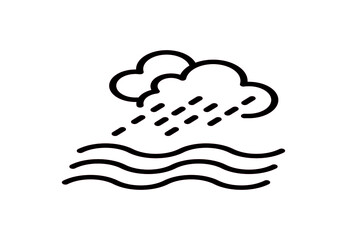water rain  icon vector for web apps