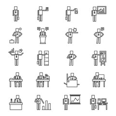 businessman with different activities