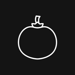 Vegetables vector icon, symbol isolated on background.