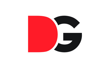 DG or GD Letter Initial Logo Design, Vector Template
