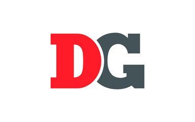 DG or GD Letter Initial Logo Design, Vector Template