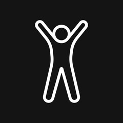 Obraz premium Victory vector icon. Winner symbol isolated on background.