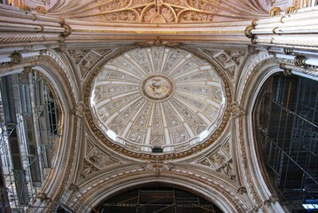 Fototapeta premium The transept ceiling within the Mezquita (Mosque), Cordoba, Andalusia, Spain.