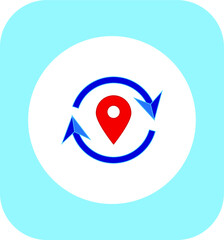 location point simple shapes vector icon