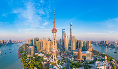 Naklejka premium The city scenery of Shanghai, China
