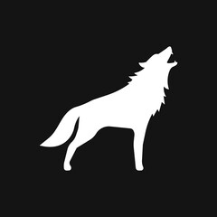 Wolf vector icon. Animal symbol isolated on background.