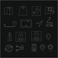 location point simple shapes vector icon