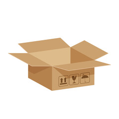 open crate boxes 3d, cardboard box brown, flat style cardboard parcel boxes empty, packaging cargo open, isometric boxes brown, packaging box open brown, carton box isolated on white background