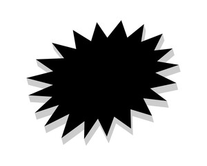 stickers black star for discount price message, chat label serrated shape, sticker star of sale promotion, comic speech bubbles, serrated sticker for sale text promotion, stickers for new offer promo