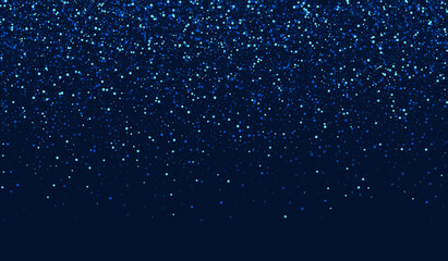 White Cosmos Digital Confetti Illustration. Blue 