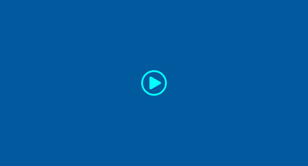 play button sign of video interface background, play icon element on blue screen, simple botton logo for media player modern design, symbol movie play sign for graphic flat, play sign isolated on blue