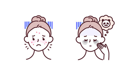 트러블이 나서 울상인 여자