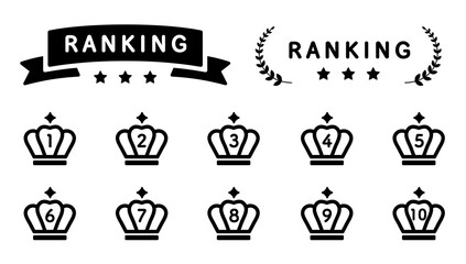 ランキングのアイコンのセット／順位／イラスト