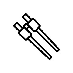 chopstick asian traditional ware icon vector. chopstick asian traditional ware sign. isolated contour symbol illustration