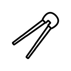 training sushi sticks icon vector. training sushi sticks sign. isolated contour symbol illustration