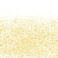 Gold glitter dot and white empty background vector illustration