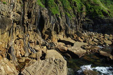 Ocean water and rocks