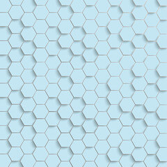Blue Hexagon Structure Cover