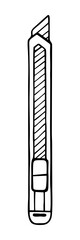 ISOLATED DRAWING OF A STATIONERY KNIFE