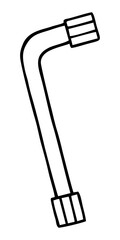 ISOLATED ILLUSTRATION OF A SOCKET WRENCH ON A WHITE BACKGROUND