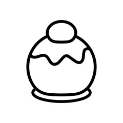 chocolate with berry icon vector. chocolate with berry sign. isolated contour symbol illustration