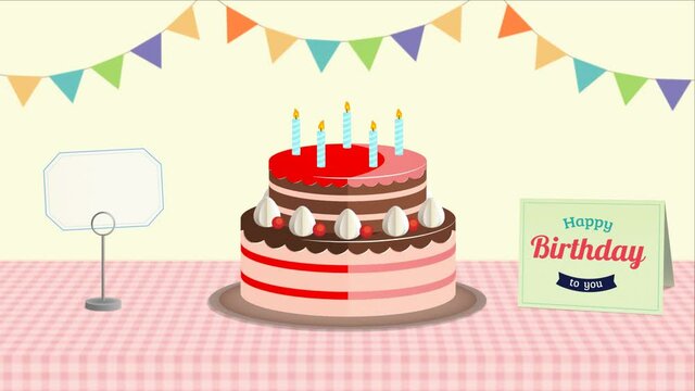 Happy Birthday Background. Animated happy birthday greeting