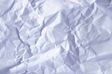 Obraz premium Texture of recycle white crumpled paper, can be use as abstract background, wallpaper, webpage, copy space for text.