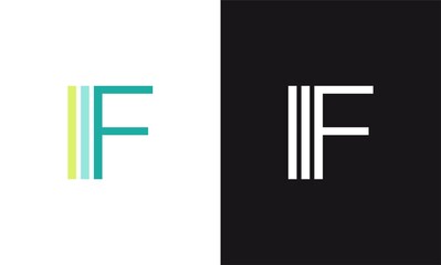 letter F vector line concept design minimalist logo