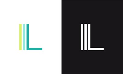 letter L vector line concept design minimalist logo