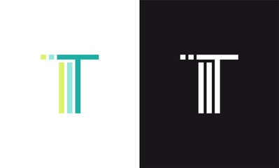 letter T vector line concept design minimalist logo