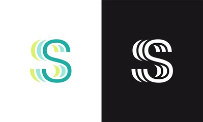 letter S vector line concept design minimalist logo