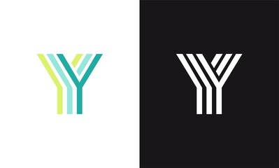 letter Y vector line concept design minimalist logo