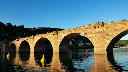 Bridge with sunset light	
