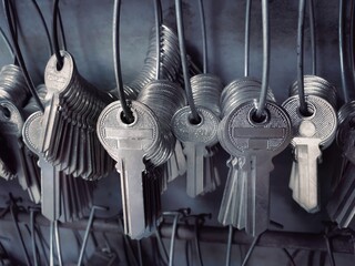 many keychains for copy key on locksmith shop