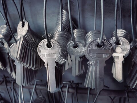 Many Keychains For Copy Key On Locksmith Shop