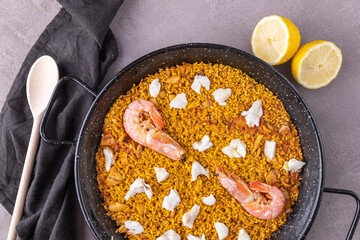 Arroza a banda traditional seafood valencian paella