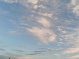 white and black clouds were seen late into the